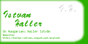 istvan haller business card
